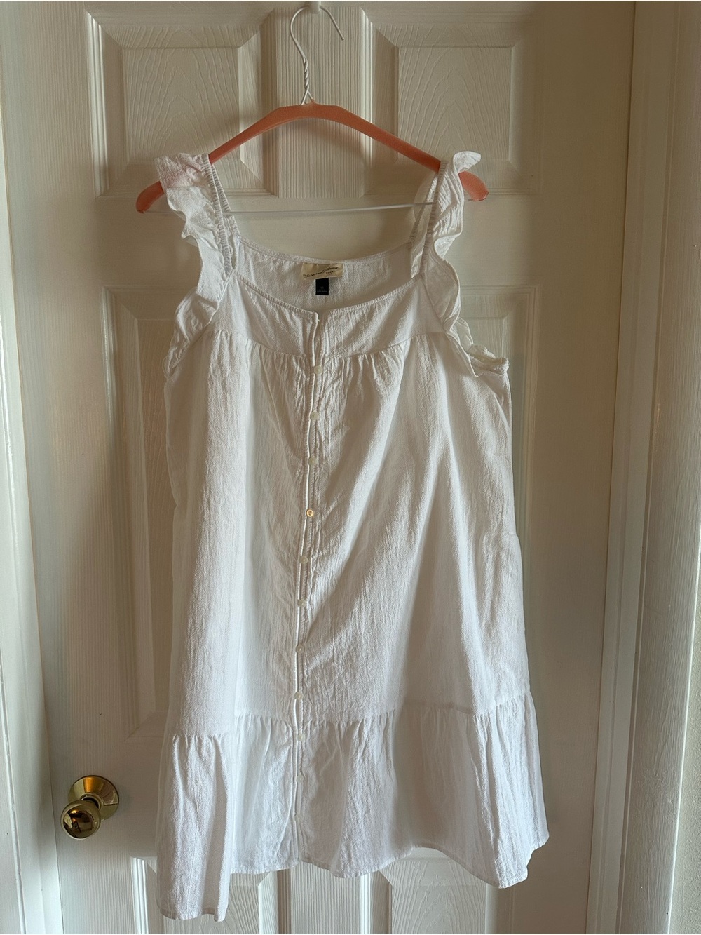 Universal Theead White Ruffled Strap Sundress